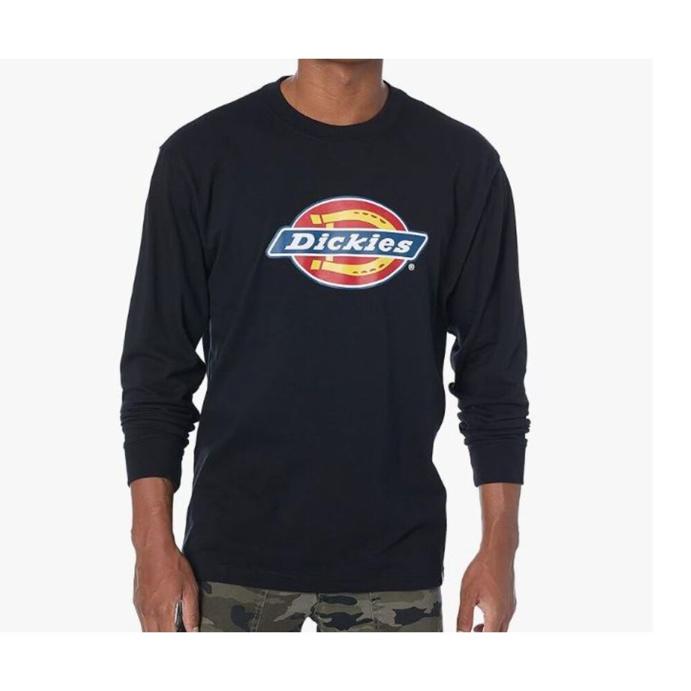 NEW Dickies Long Sleeve T-Shirt Tee Dickies Graphic Logo Dark Navy NWT Size 2XLT